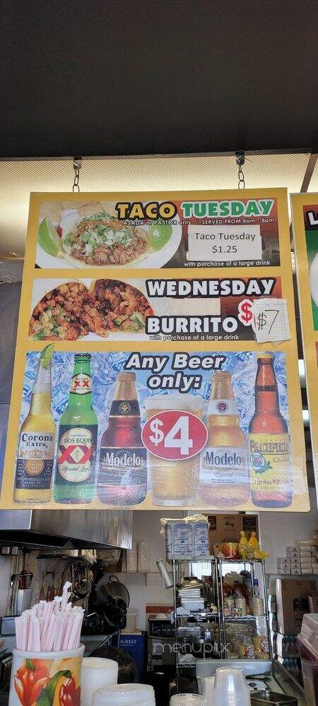 Taqueria Guerrero Style - Westminster, CA menu_pic