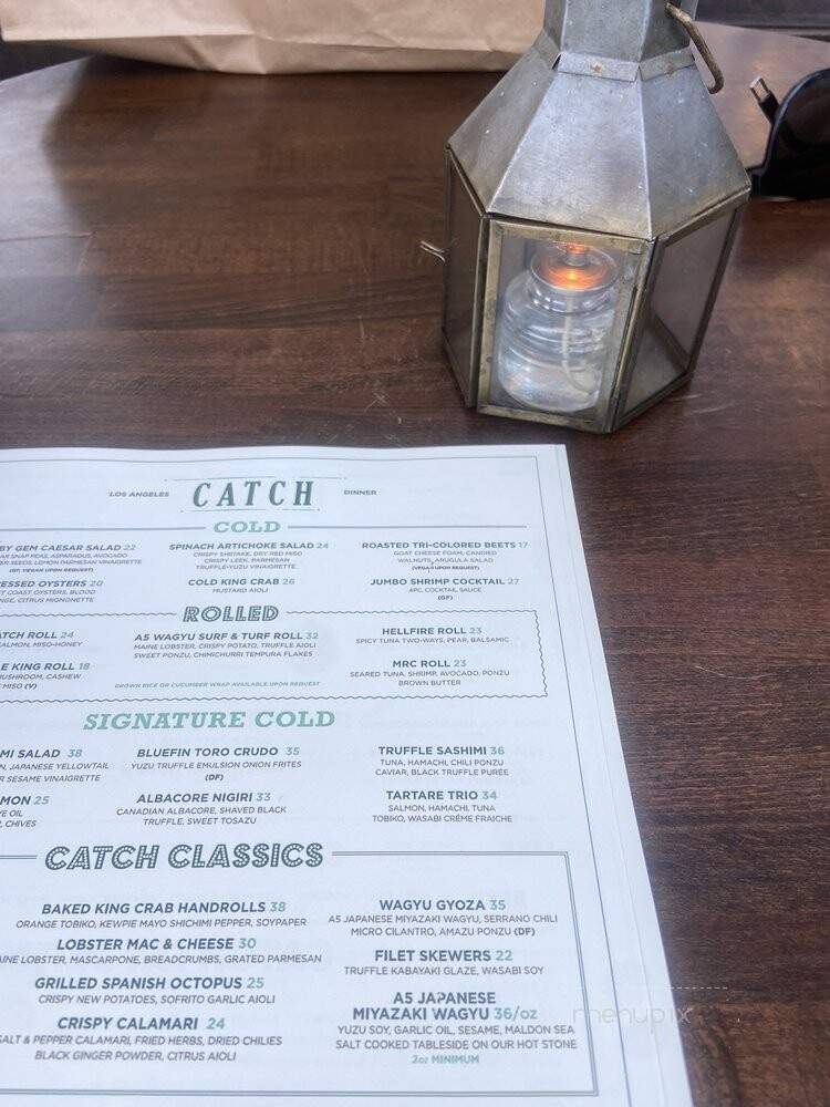 Catch - Anaheim, CA menu_pic