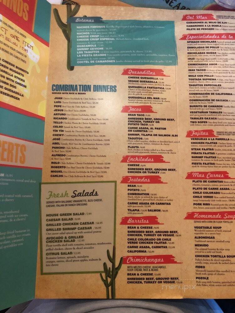 Garcia's Mexican Restaurant - Carlsbad, CA menu_pic