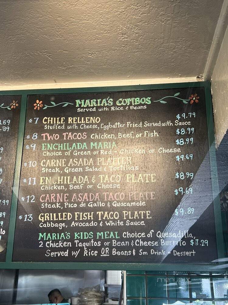 Pollos Maria - Carlsbad, CA menu_pic