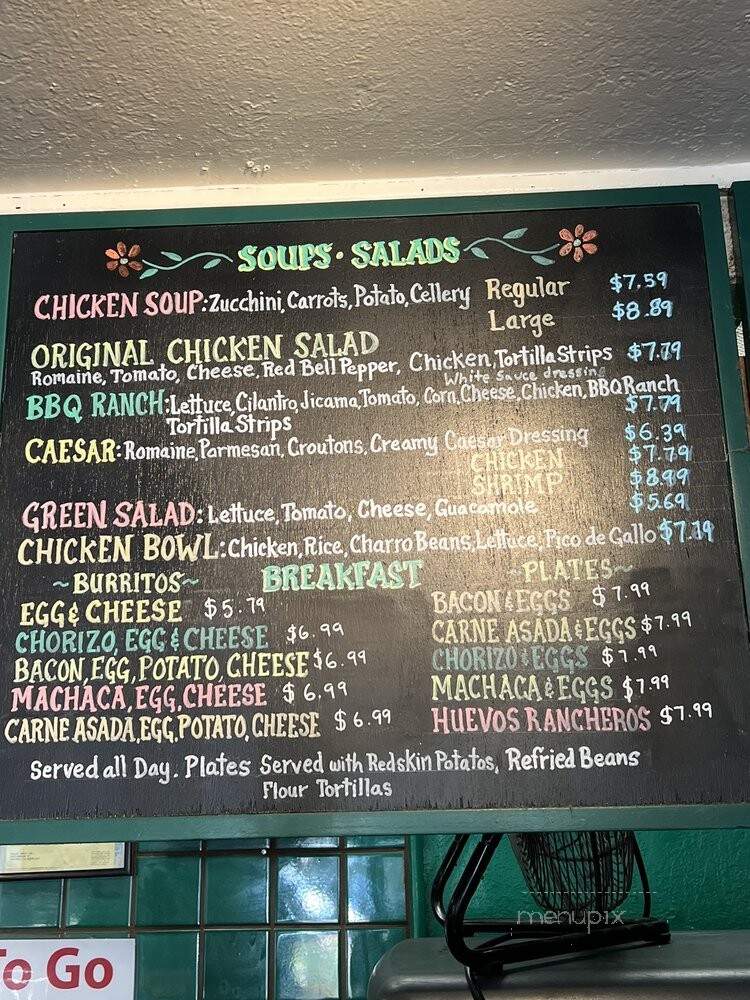 Pollos Maria - Carlsbad, CA menu_pic