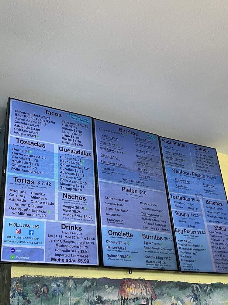 El Puerto Mexican & Seafood - Carlsbad, CA menu_pic