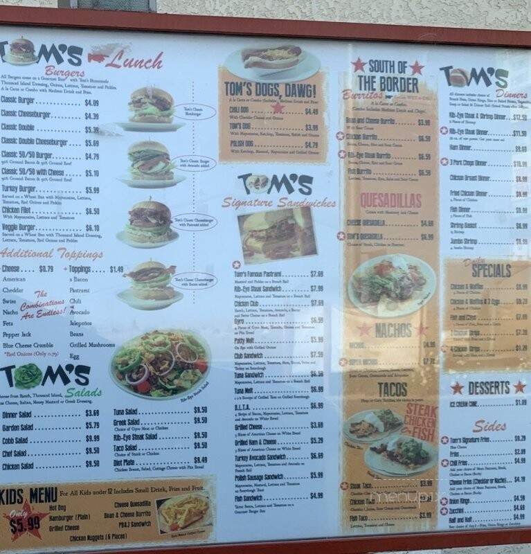 Tom's Famous Burgers - Hesperia, CA menu_pic