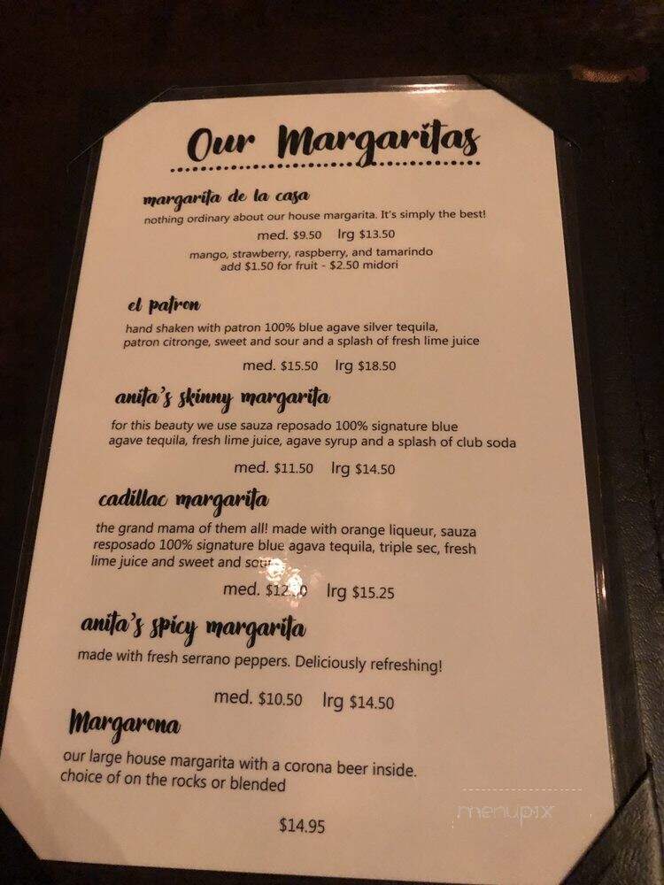 Anita's Restaurant - Oceanside, CA menu_pic