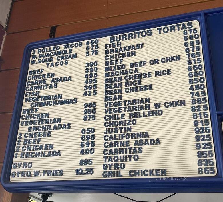 Rico's Taco Shop - Encinitas, CA menu_pic