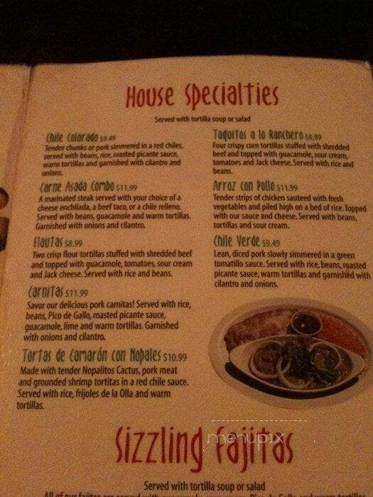 El Ranchero - Vista, CA menu_pic