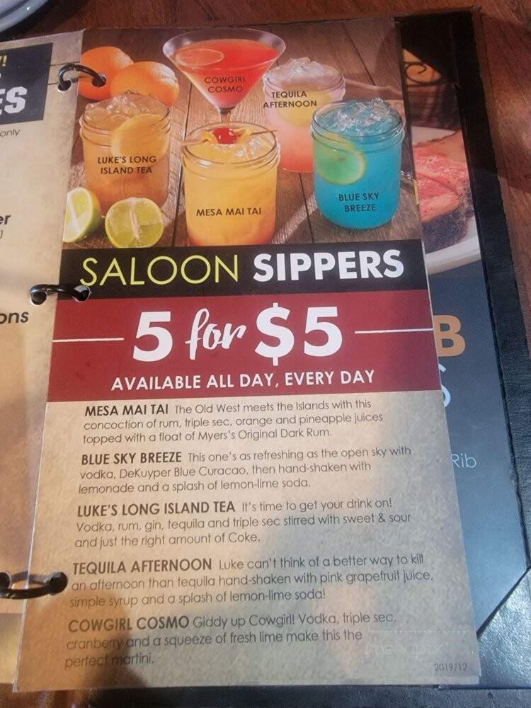 Cool Hand Luke's - Paso Robles, CA menu_pic