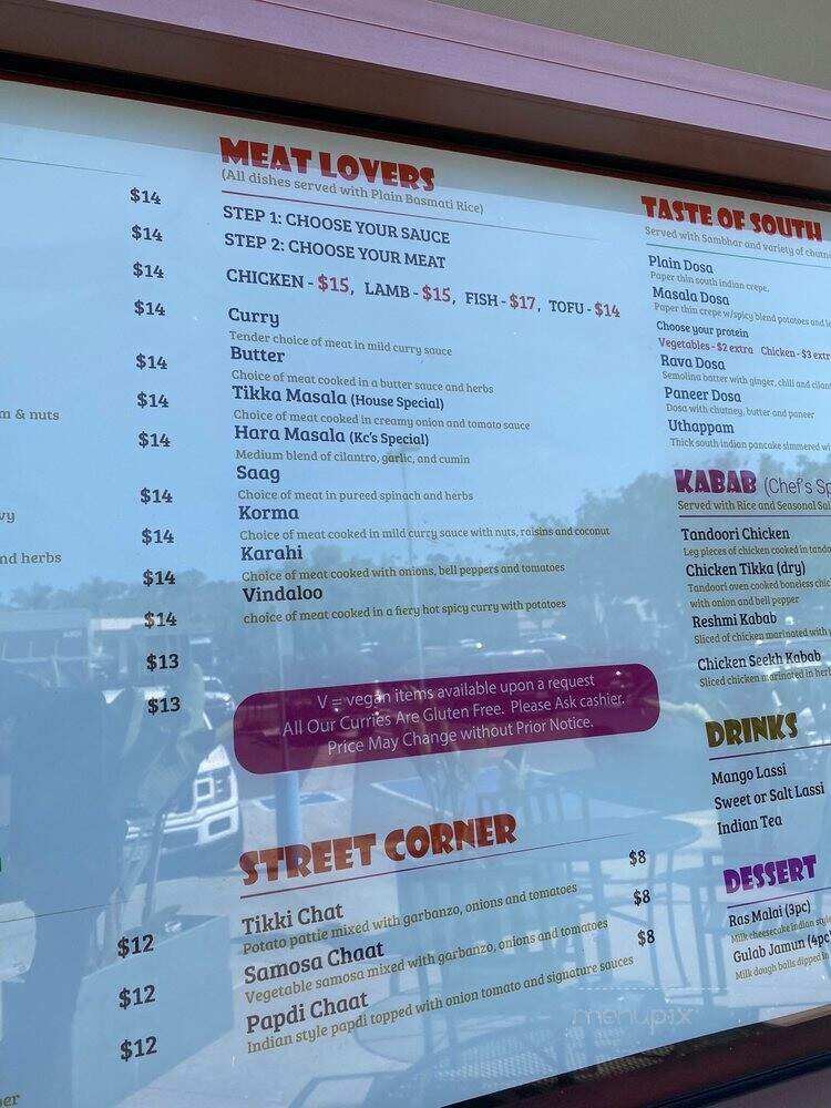 K C's Tandoor - Encinitas, CA menu_pic