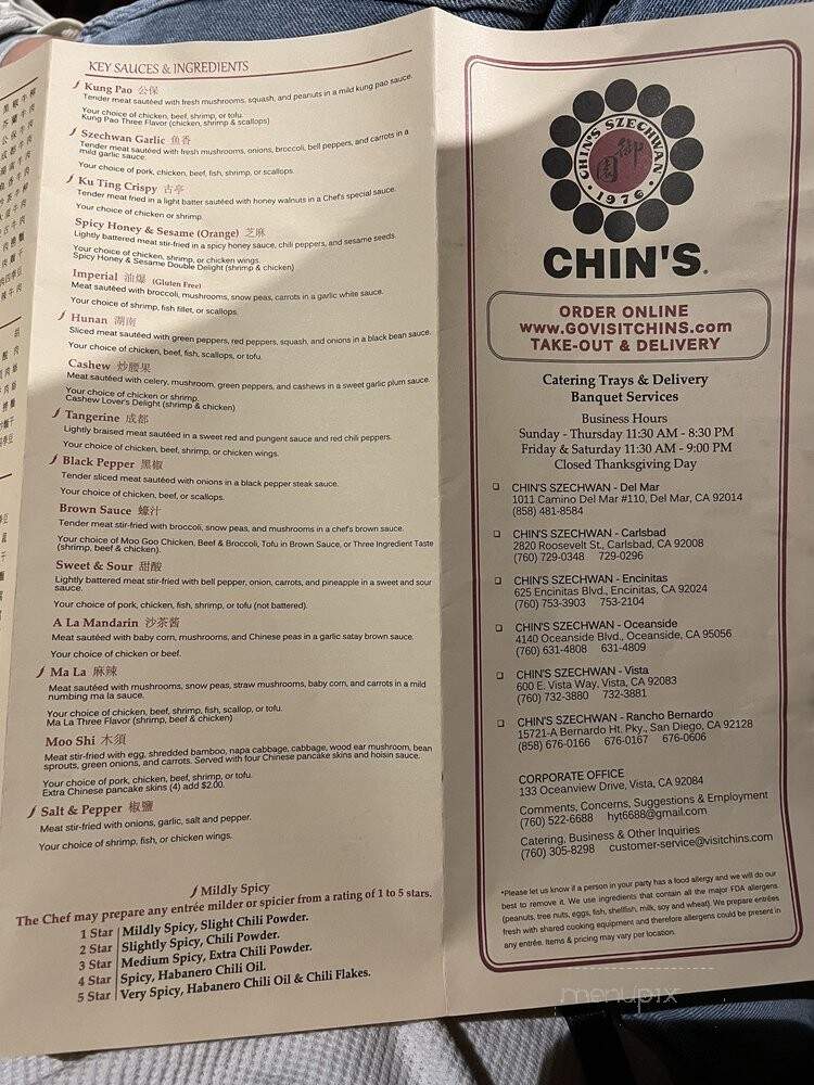 Chins Restaurant - Encinitas, CA