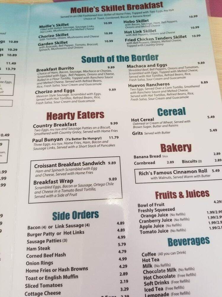 Mollie's Kountry Kafe - Victorville, CA menu_pic