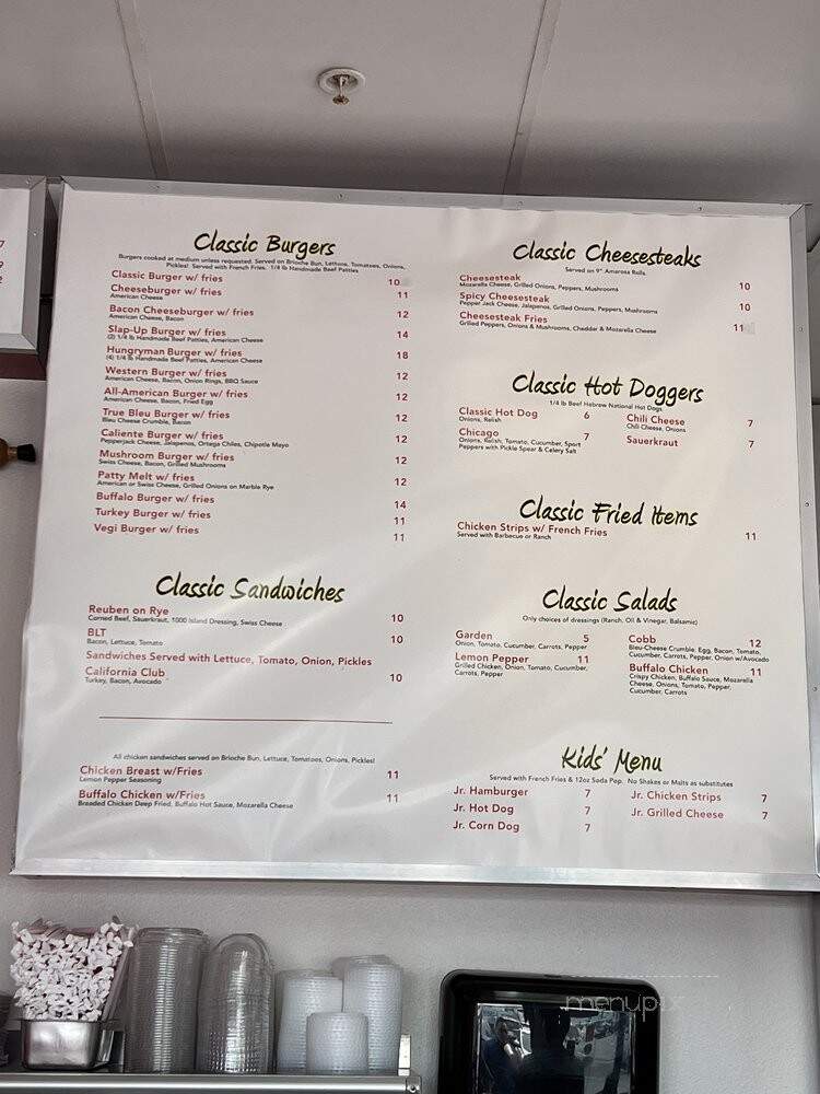 Classics Malt Shop - San Diego, CA menu_pic