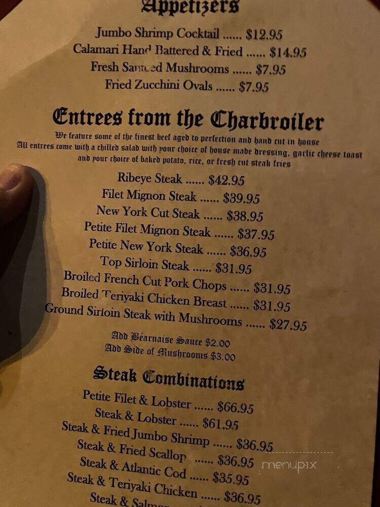 Red Fox Steak House - San Diego, CA menu_pic