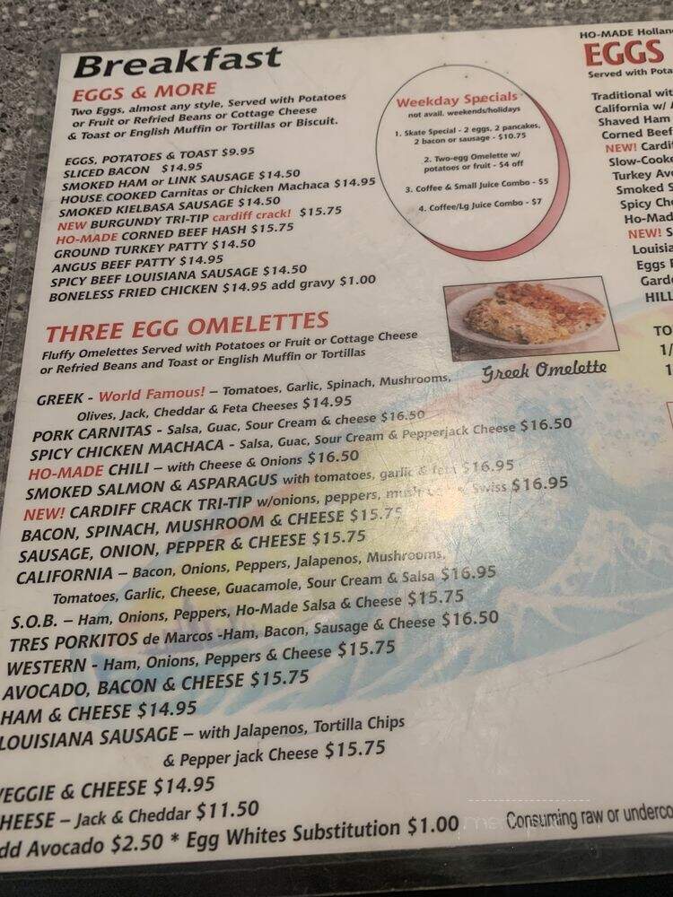 101 Diner - Encinitas, CA menu_pic