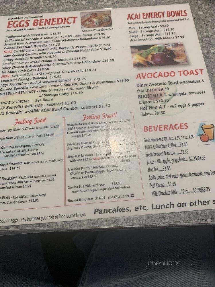 101 Diner - Encinitas, CA menu_pic