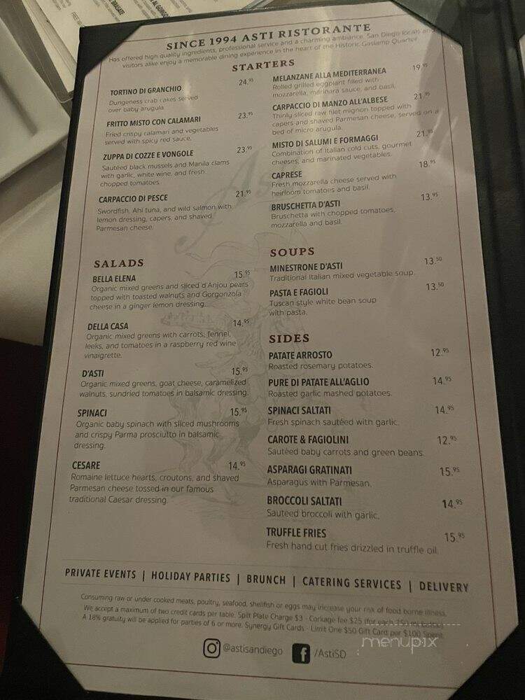 Asti - San Diego, CA menu_pic
