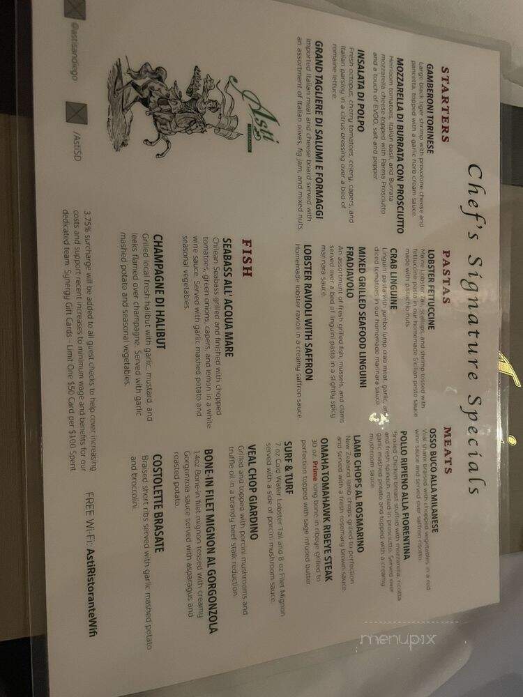 Asti - San Diego, CA menu_pic