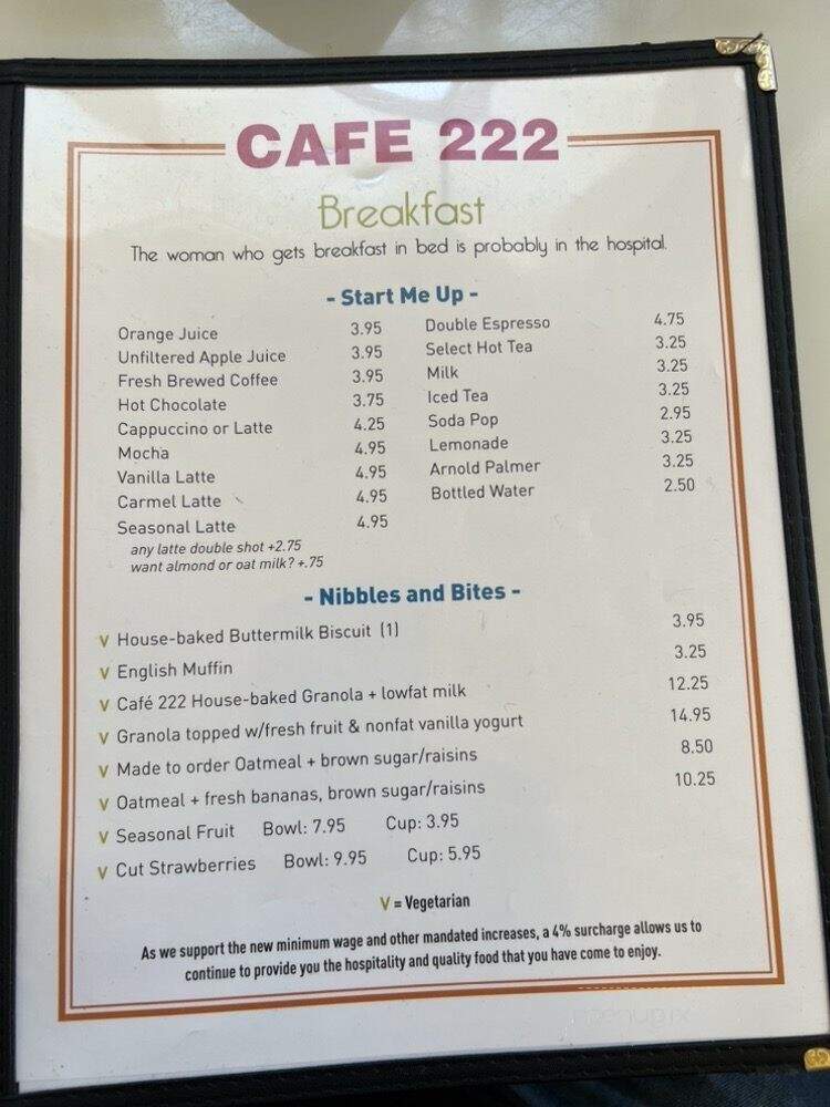 Cafe 222 - San Diego, CA