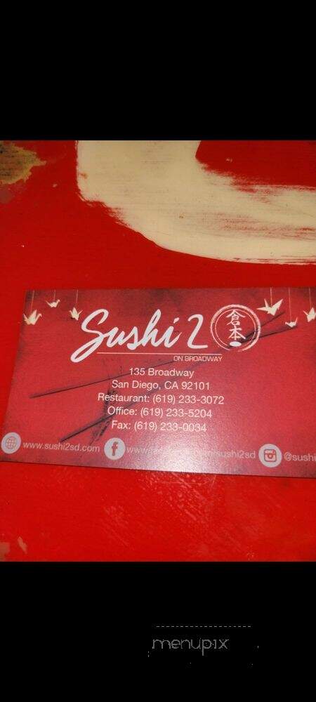 Sushi Deli 2 Restaurant - San Diego, CA menu_pic