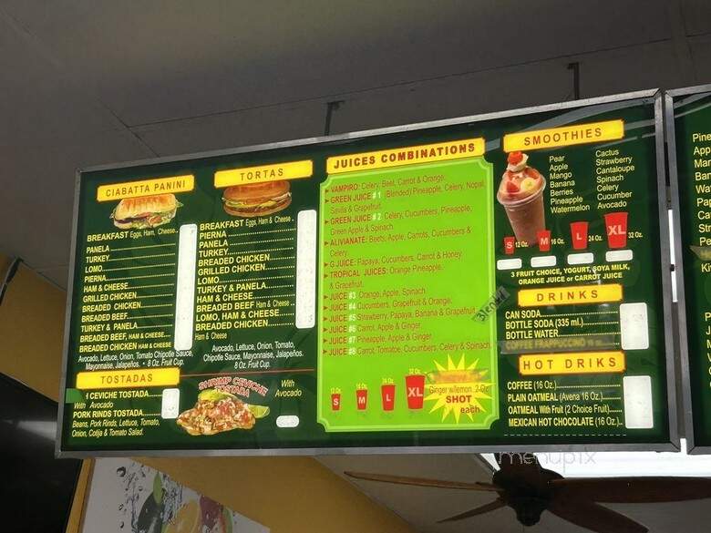 Fruti Landia - San Diego, CA menu_pic