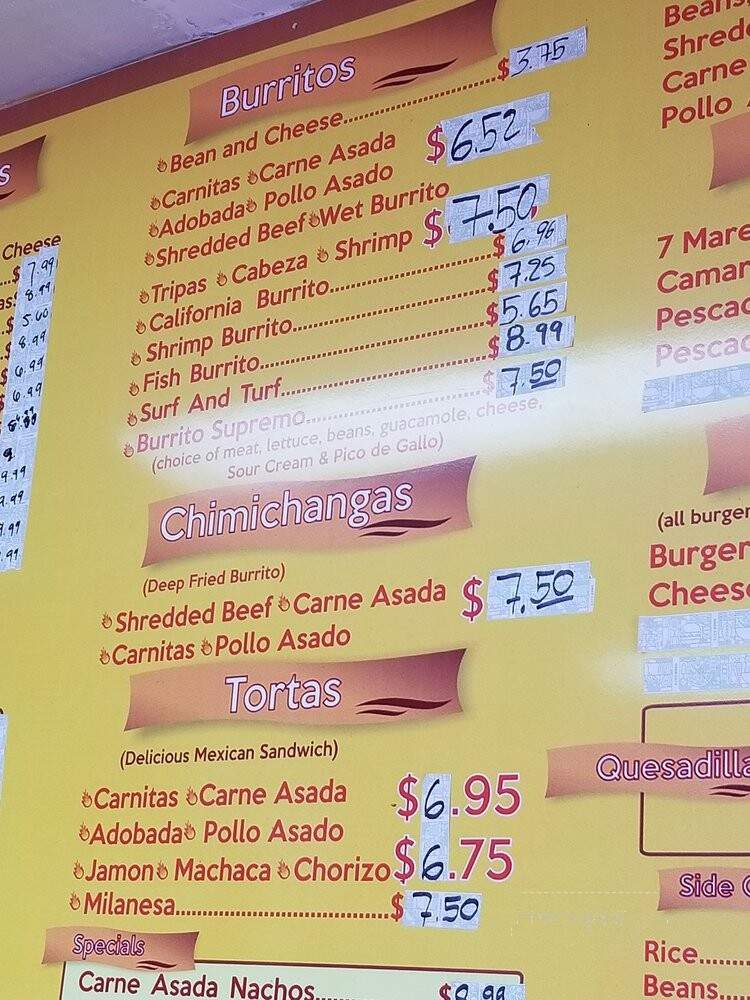 Vallarta Taco Shop - San Diego, CA menu_pic