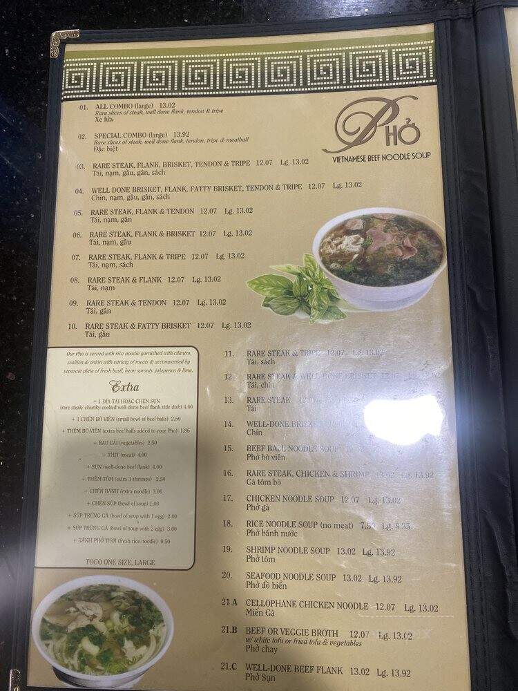 Pho Van Restaurant - San Diego, CA menu_pic