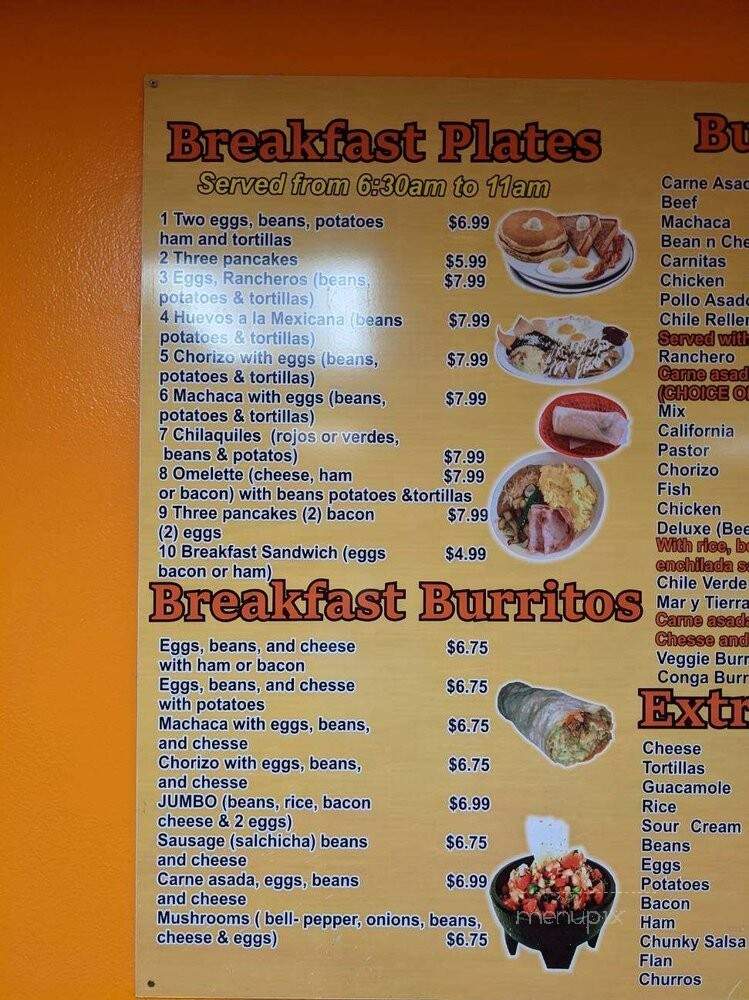 Mauricio's Restaurants - San Diego, CA menu_pic