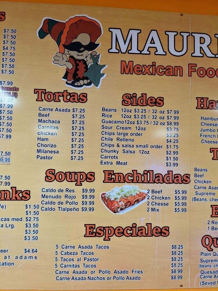 Mauricio's Restaurants - San Diego, CA menu_pic
