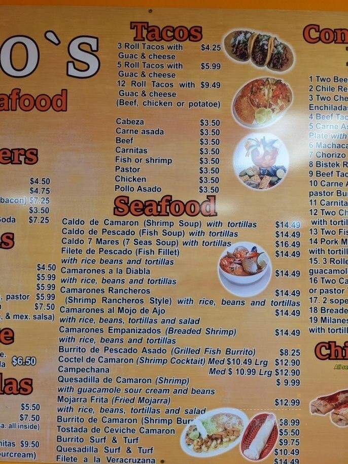 Mauricio's Restaurants - San Diego, CA menu_pic