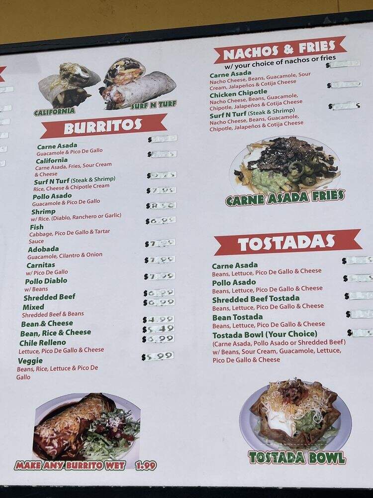 Don Panchos Mexican Food - Imperial Beach, CA menu_pic