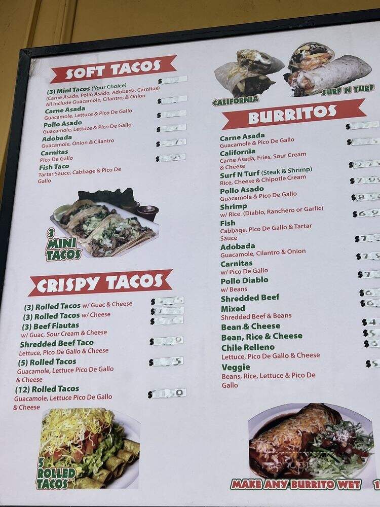 Don Panchos Mexican Food - Imperial Beach, CA menu_pic