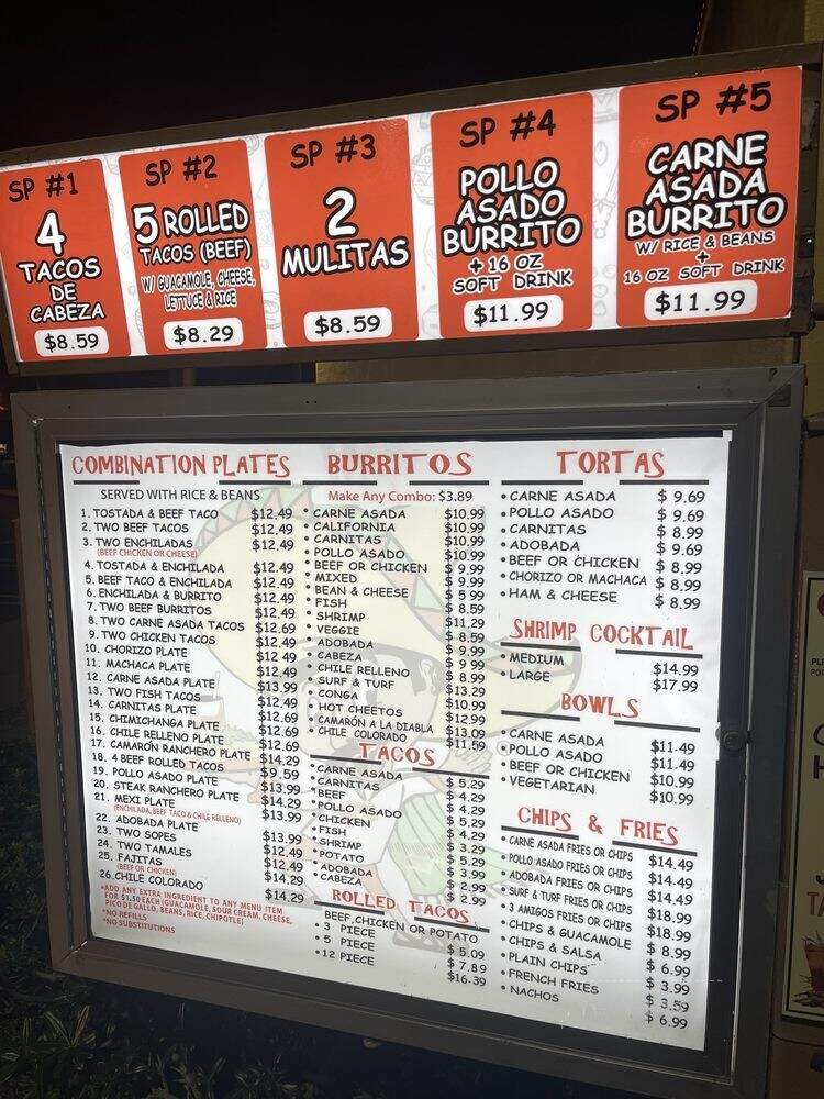 Super Sergio's - National City, CA menu_pic
