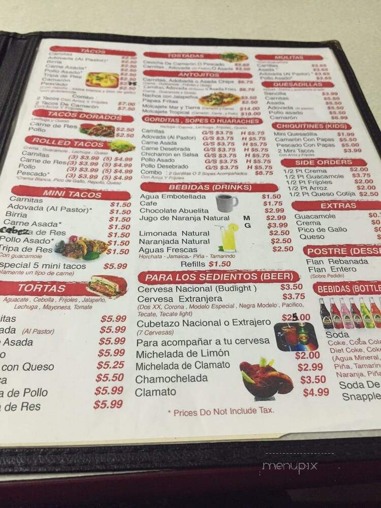 Las Morelianas Carnitas Estilo - San Diego, CA menu_pic
