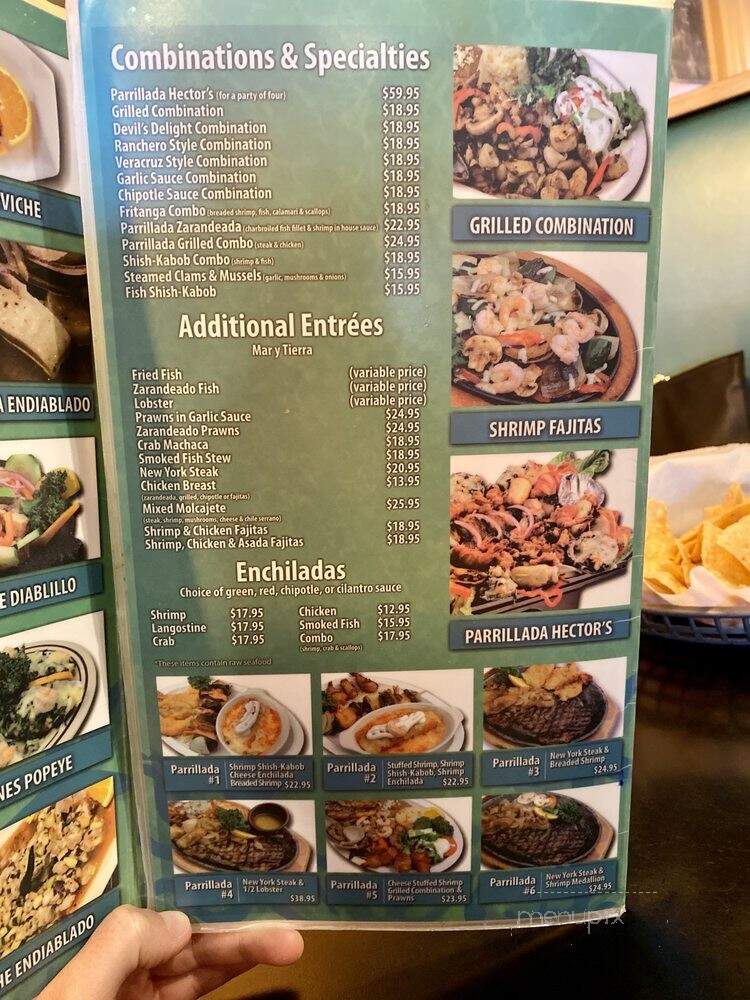 Mariscos Hector's Restaurant - Chula Vista, CA menu_pic