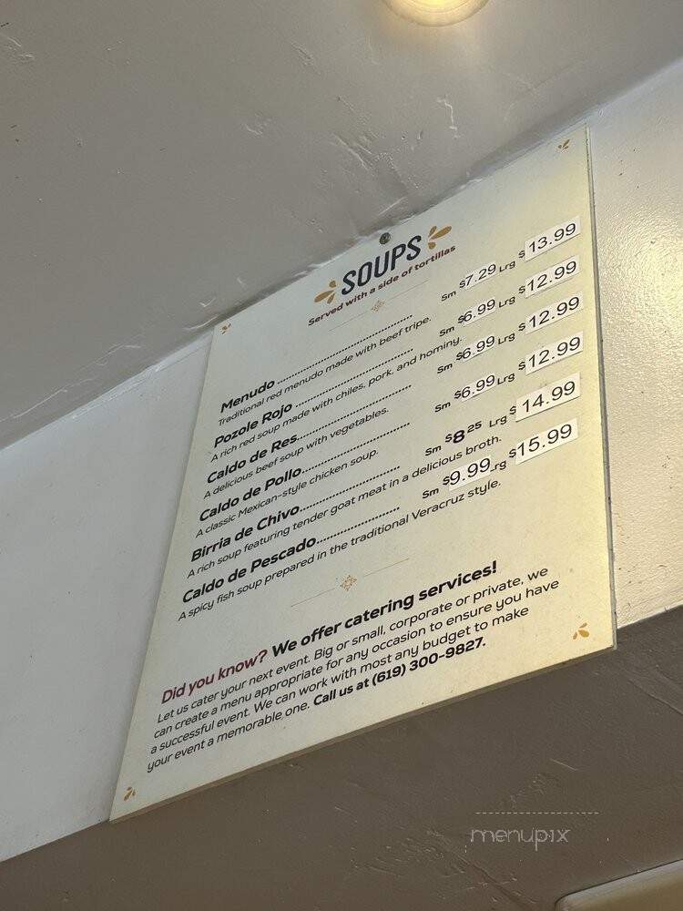 Super Cocina - San Diego, CA menu_pic