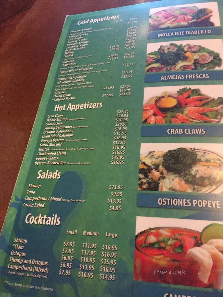 Mariscos Hectors - Chula Vista, CA menu_pic