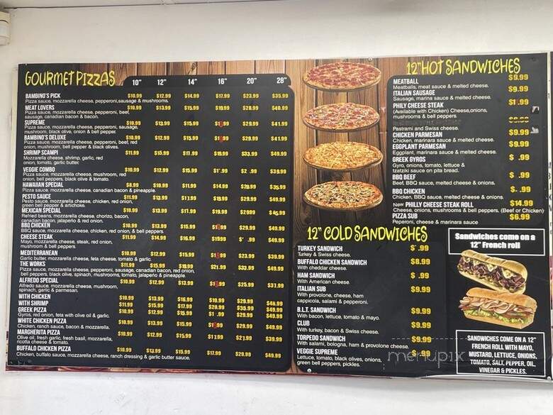 Bambino's Pizzaria & Deli - Spring Valley, CA menu_pic