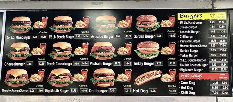 Angelos Burgers - Oceanside, CA menu_pic