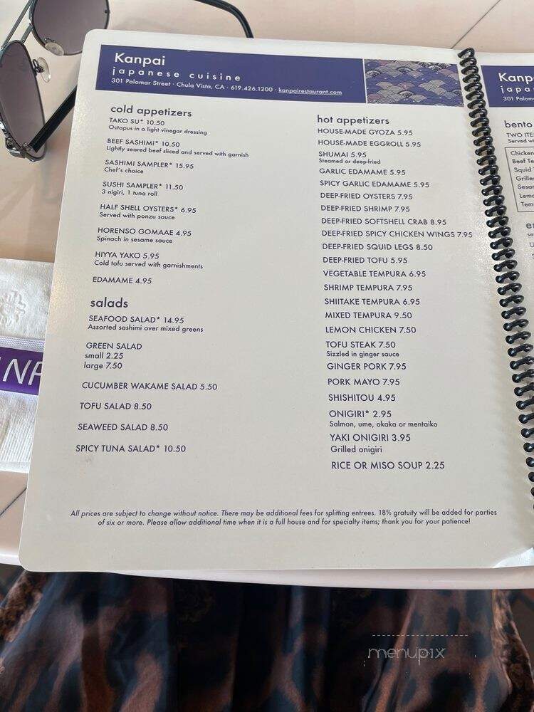 Kanpai - Chula Vista, CA menu_pic