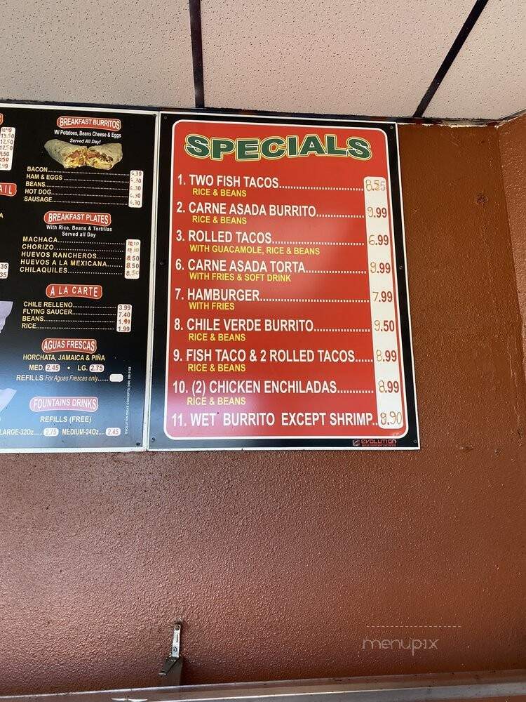 Tacos El Portal - Escondido, CA menu_pic