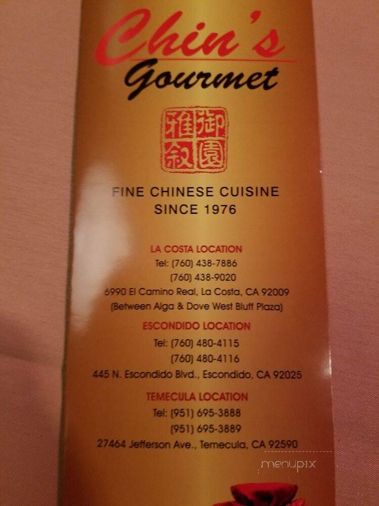 Chin's Szechwan Escondido - Escondido, CA menu_pic