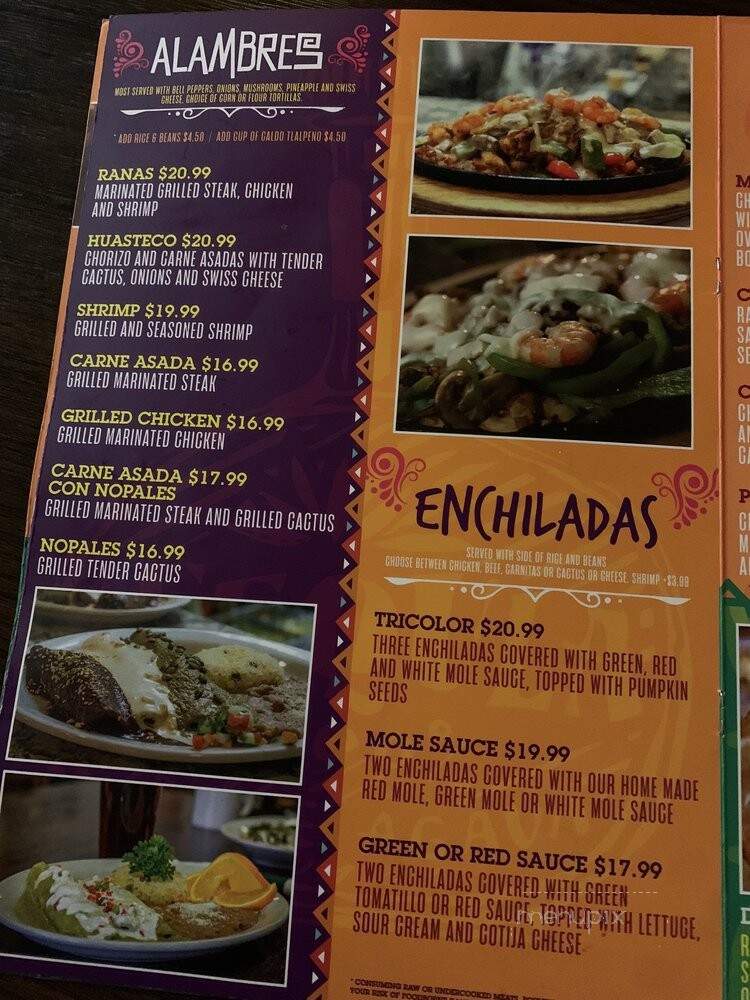 Ranas.com - Spring Valley, CA menu_pic