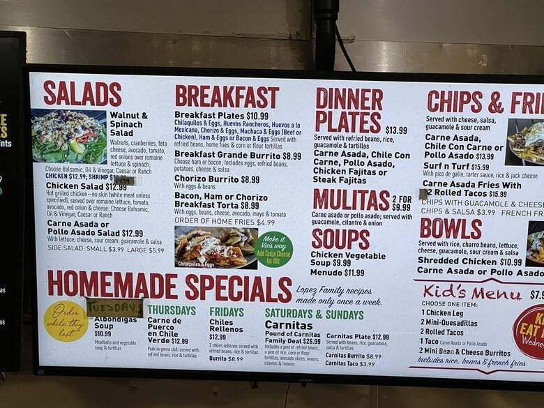 El Pollo Grill - Lemon Grove, CA menu_pic