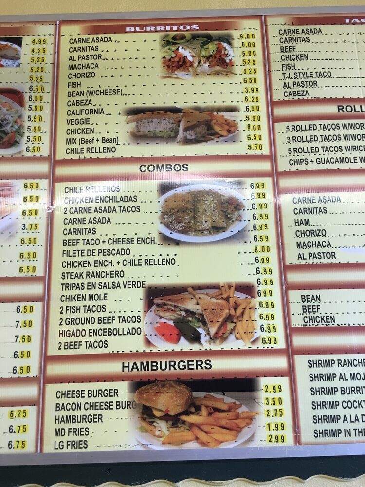 Nancys Taco Shop - La Mesa, CA menu_pic