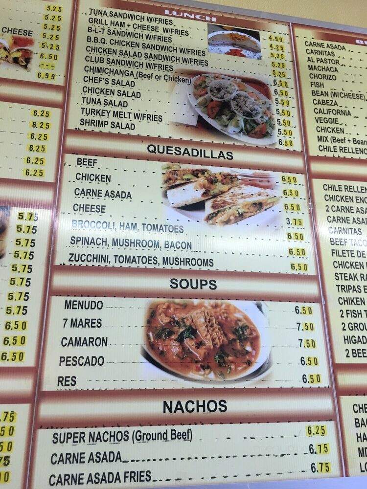 Nancys Taco Shop - La Mesa, CA menu_pic