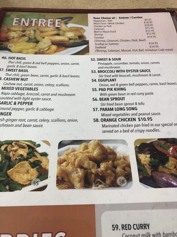 Thai Taste - San Diego, CA menu_pic