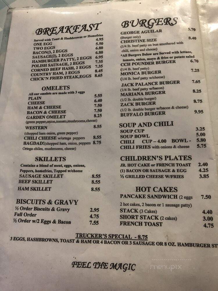 Bag-Dad Cafe - Newberry Springs, CA menu_pic