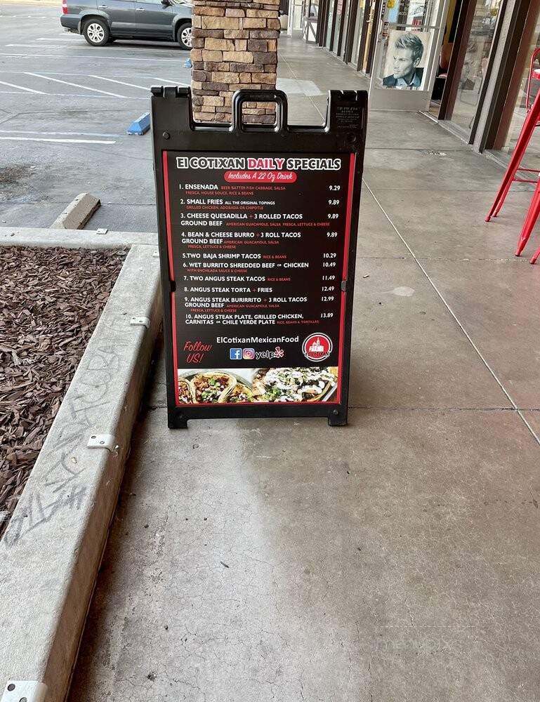 Taqueria El Cotixan - El Cajon, CA menu_pic
