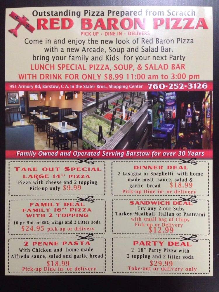 Red Baron Pizza - Barstow, CA menu_pic