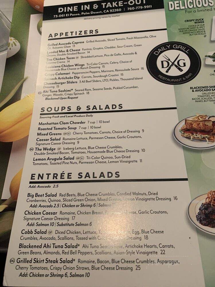 Daily Grill - Palm Desert, CA menu_pic