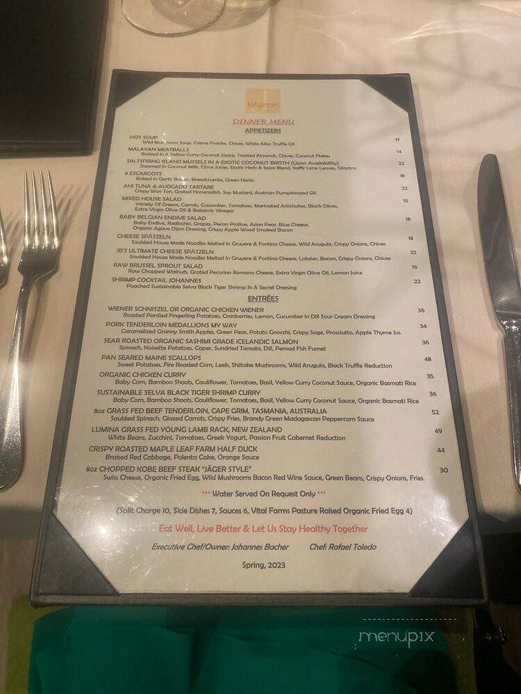 Johannes - Palm Springs, CA menu_pic